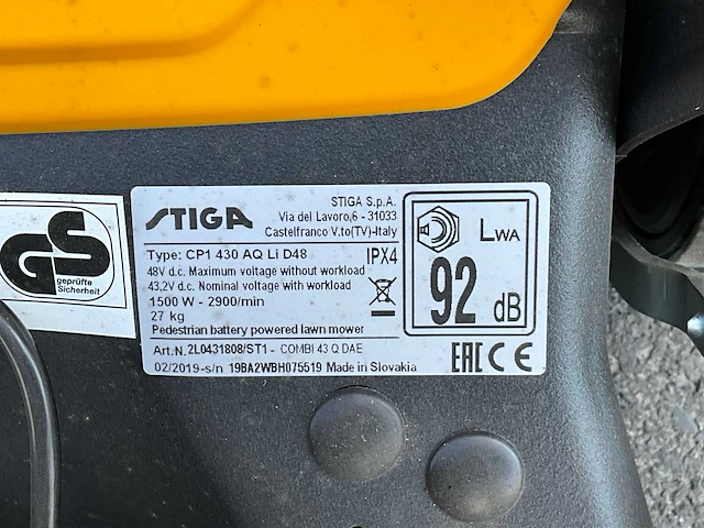 2019 stiga combi 43q dae grasmaaiers - afbeelding 10 van  10