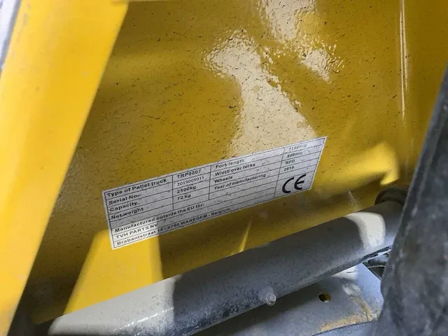 2019 total source trp007 hand hydraulische palletwagen - afbeelding 6 van  6