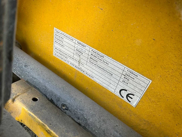 2019 totalsource trp0007 hand hydraulische palletwagen - afbeelding 4 van  4