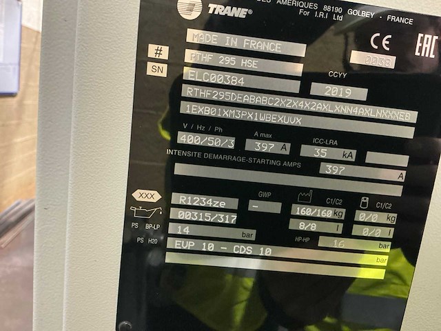 2019 trane xstream rthf 295 hse chiller - afbeelding 4 van  12