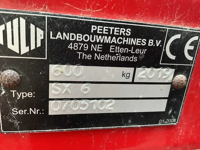2019 tulip centerliner sx6 kunstmeststrooier - afbeelding 4 van  12