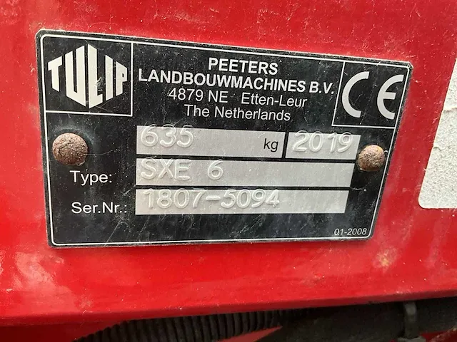 2019 tulip centerliner sx6e kunstmeststrooier - afbeelding 5 van  13