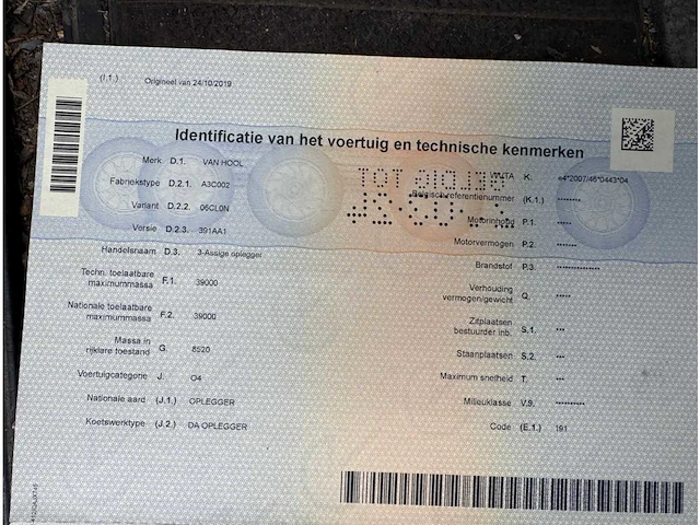 2019 van hool a3c002 schuifzeiloplegger met meeneemheftruck - afbeelding 2 van  39