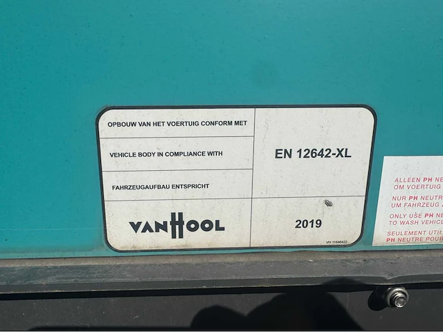 2019 van hool a3c002 schuifzeiloplegger met meeneemheftruck - afbeelding 29 van  39