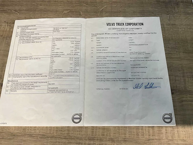 2019 volvo fh12 vrachtwagen - afbeelding 35 van  42