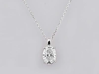 2.01cts lab grown diamond necklace with pendant 18 inch - afbeelding 1 van  8