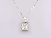 2.01cts lab grown diamond necklace with pendant 18 inch - afbeelding 4 van  8