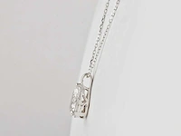 2.01cts lab grown diamond necklace with pendant 18 inch - afbeelding 1 van  5