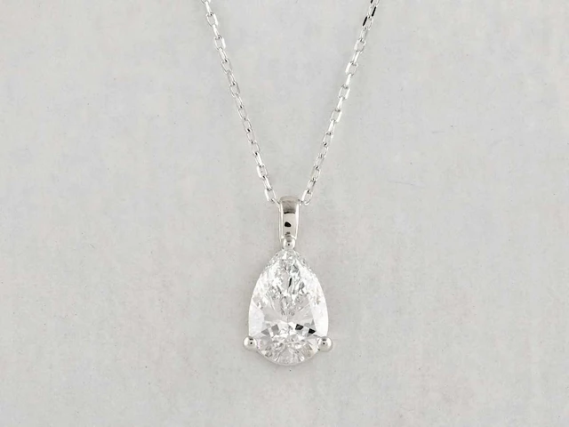 2.01cts lab grown diamond necklace with pendant 18 inch - afbeelding 2 van  5