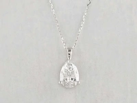 2.01cts lab grown diamond necklace with pendant 18 inch - afbeelding 2 van  5