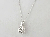 2.01cts lab grown diamond necklace with pendant 18 inch - afbeelding 5 van  5