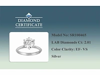 2.01cts lab grown diamond ring size-eu-54 - afbeelding 8 van  8