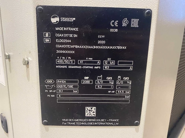 2020 - trane r410a warmtewisselaar - afbeelding 5 van  5