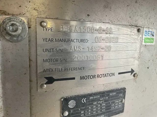 2020 beta 1500-2-ss trilzeef installatie dubbeldeks - afbeelding 3 van  7