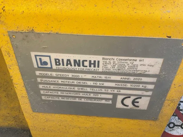2020 bianchi speedy 3000 betonmixer / betondispenser - afbeelding 29 van  35