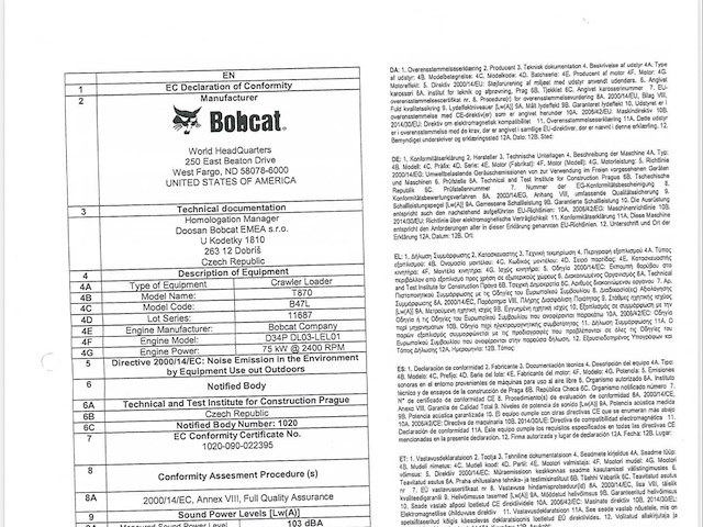2020 bobcat t 870 + trimble guided + grader 108 - afbeelding 32 van  39
