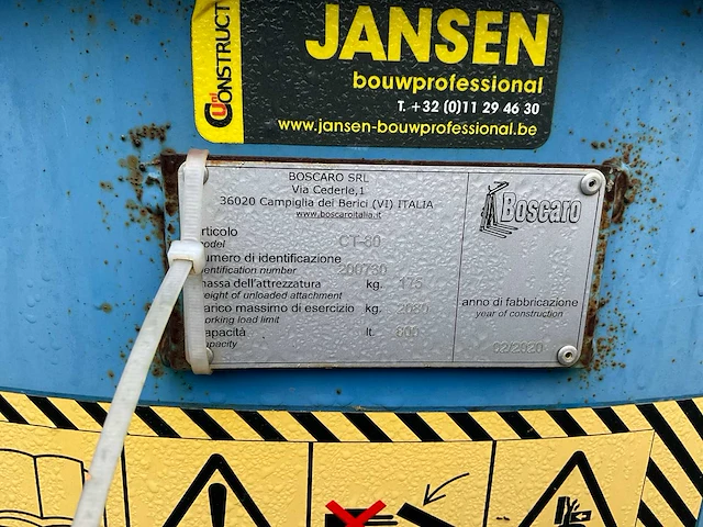 2020 boscaro ct 80 betonkubel - afbeelding 3 van  4