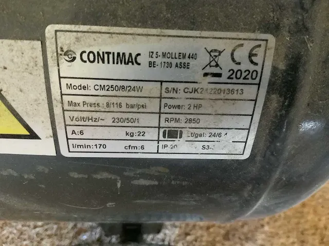 2020 contimac cm250 luchtcompressor - afbeelding 3 van  3