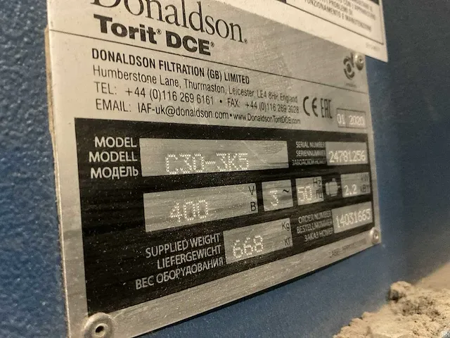 2020 donaldson c30-3k5 stoffilter - afbeelding 4 van  4