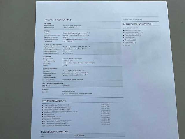 2020 epson surecolor sc-f9400h digitale sublimatieprinter - afbeelding 10 van  14