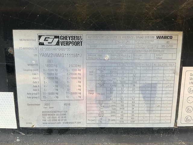 2020 gheysen&verpoort m2vb dieplader - afbeelding 7 van  18