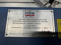 2020 hbm 200 bandschuurmachine - afbeelding 10 van  10