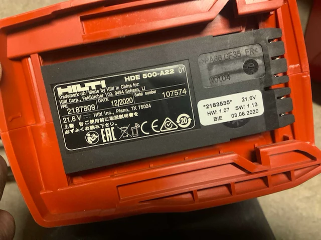 2020 hilti hde 500-a22 morteldispenser - afbeelding 3 van  6