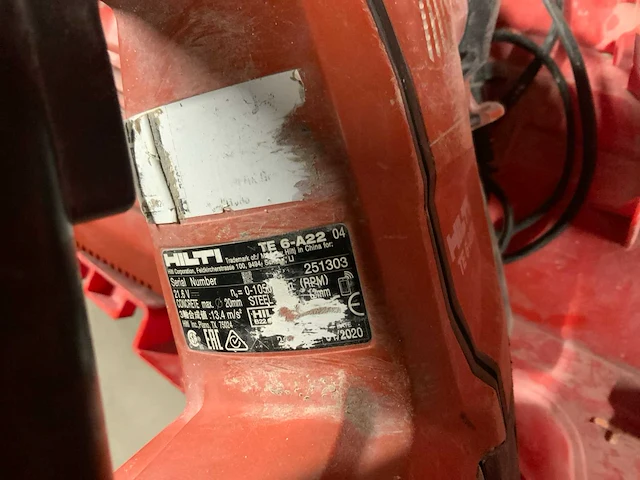 2020 hilti te 6-a22 boormachine - afbeelding 4 van  9