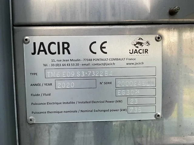 2020 jacir topaz neo tm6 e09s3.7322b4 koeltoren - afbeelding 2 van  9
