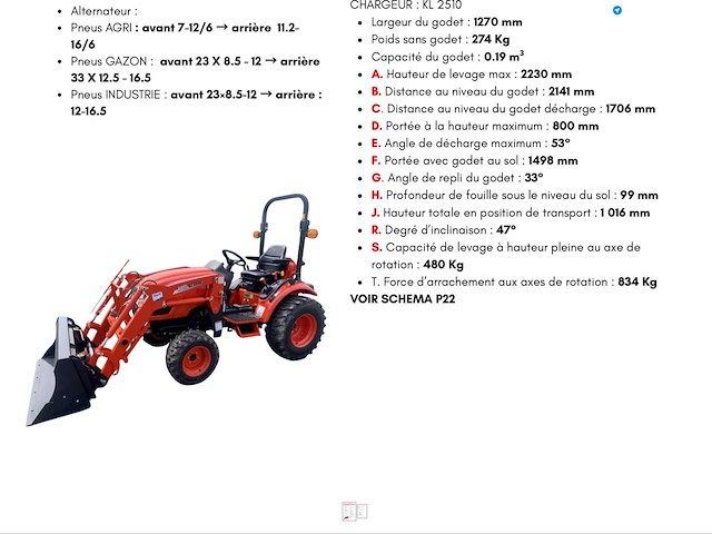 2020 kioti cx2510+kl2510 minitractor - afbeelding 44 van  51
