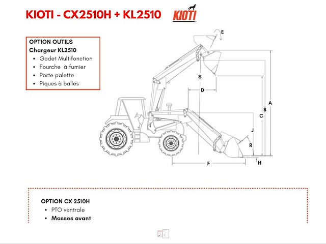 2020 kioti cx2510+kl2510 minitractor - afbeelding 46 van  51
