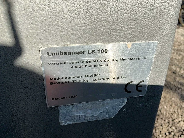 2020 laubsauger ls100 bladzuiger - afbeelding 6 van  8