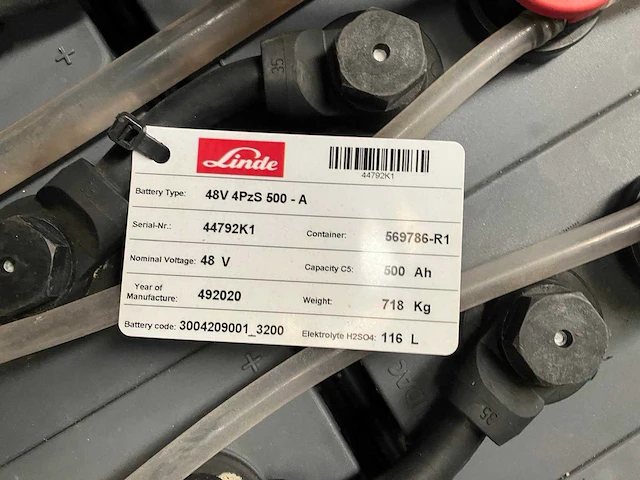 2020 linde e14 elektrische vorkheftruck met roterend vorkenbord en bakken klem - afbeelding 14 van  24
