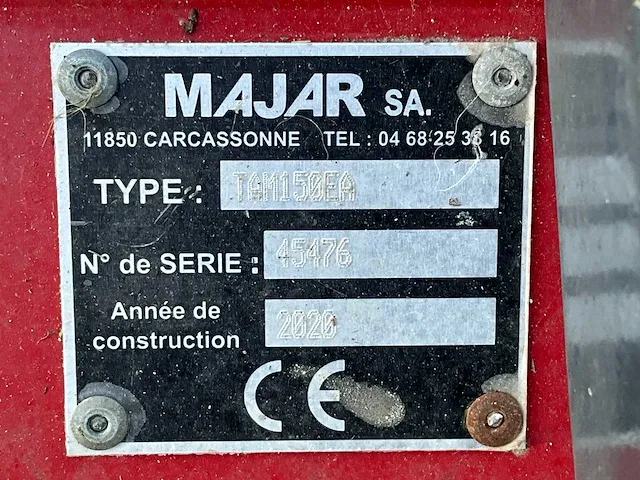 2020 majar tam150ae weidebloter - afbeelding 6 van  6