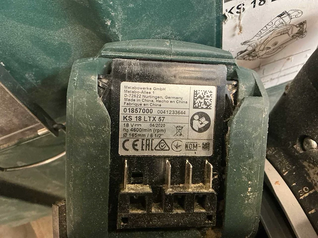 2020 metabo ks 18 ltx 57 cirkelzaagmachine - afbeelding 6 van  6