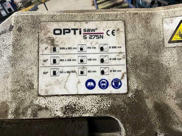 2020 optimum s 275n metaalbandzaagmachine - afbeelding 5 van  11