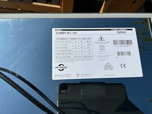 2020 q.cellen q.smart uf l. 10 kavel zonnepanelen (67x) - afbeelding 7 van  11