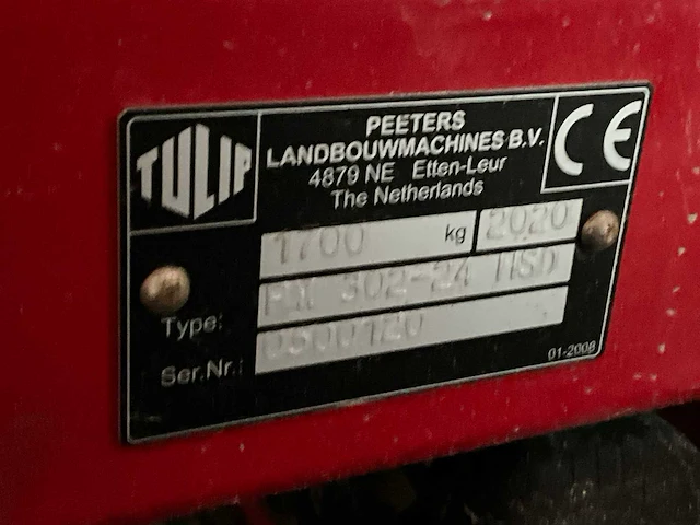 2020 tulip roterra rot 302-55 & polymat 302-24p zaaibedcombinatie - afbeelding 6 van  26