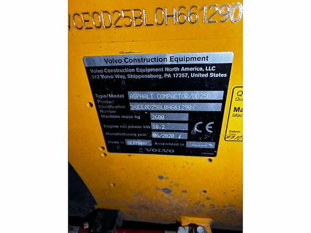 2020 volvo dd25b dubbel drum wals - afbeelding 17 van  25