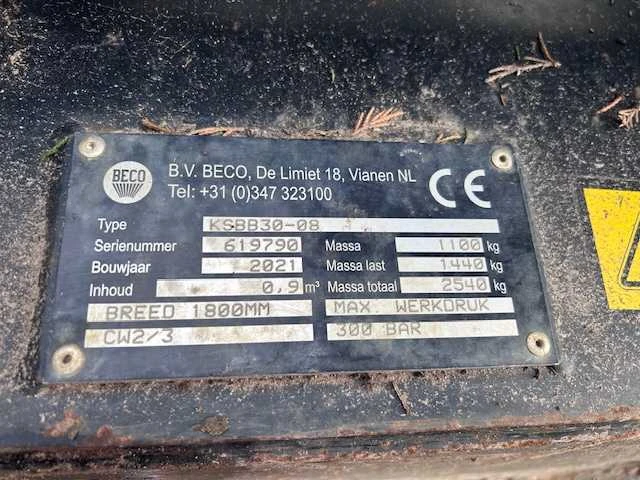 2021 beco kantelgraafbak hydraulisch - afbeelding 8 van  11
