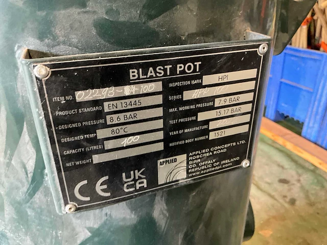 2021 blast pot straalketel met kaeser compressor m22 met toebehoren - afbeelding 2 van  17