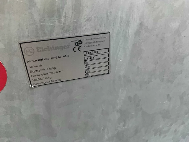2021 eichinger metalen opbergkist - afbeelding 6 van  6