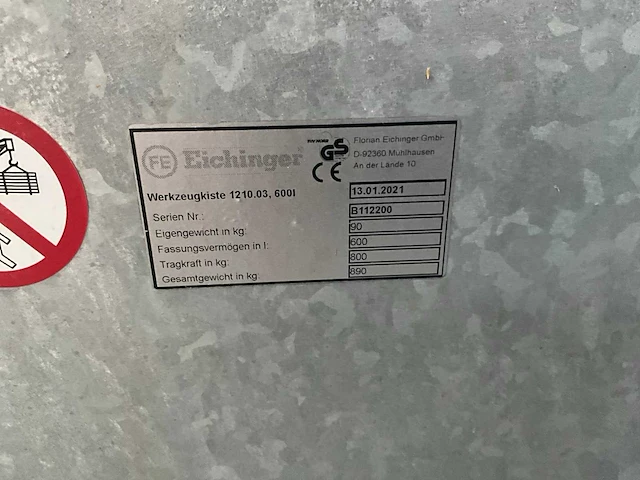 2021 eichinger metalen opbergkist - afbeelding 7 van  7
