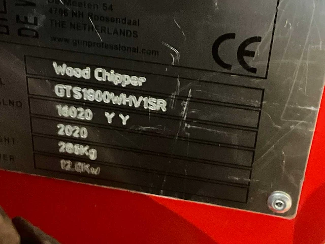 2021 gts 1800wd zelfrijdende houthakselaar honda motor 21hp max 120mm diameter - afbeelding 5 van  16