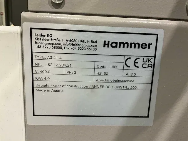 2021 hammer a341a vlakbank - afbeelding 9 van  9