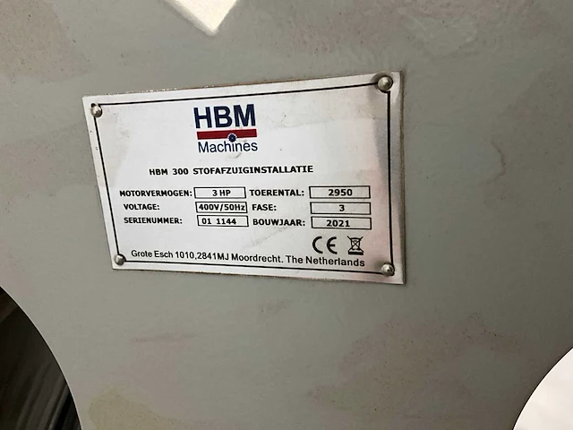 2021 hbm 300 stofafzuiginstallatie - afbeelding 4 van  5