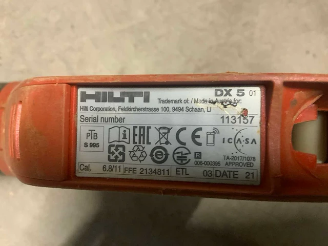 2021 hilti dx 5 kruitnagelpistool - afbeelding 5 van  6