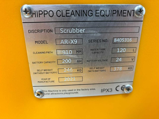 2021 hippo ar-x9 schrobzuigmachine - afbeelding 8 van  8