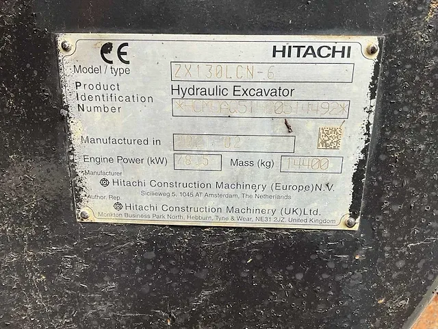 2021 hitachi zx130lcn-6 rupsgraafmachine - afbeelding 22 van  29