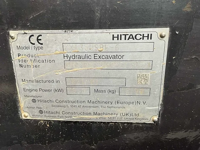 2021 hitachi zx135usbl-6 rupsgraafmachine - afbeelding 21 van  28
